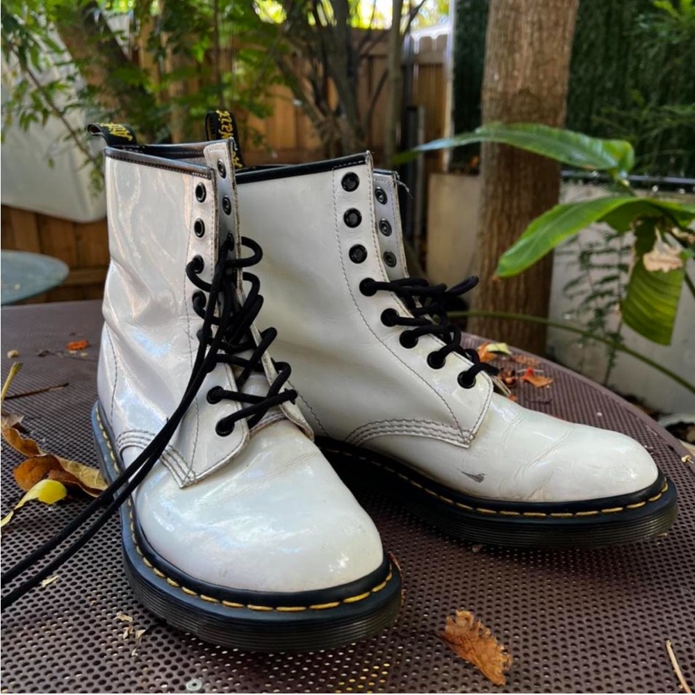 Dr. Martens White Boots